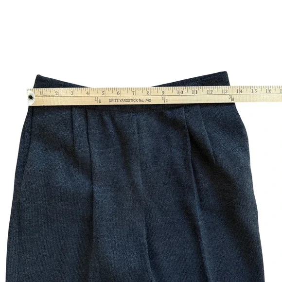 St John Pants Gray Womens Pleated Knit Size 4 Charcoal Gray - Picture 5 of 8
